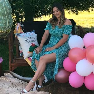 Lulus off the shoulder maxi dress